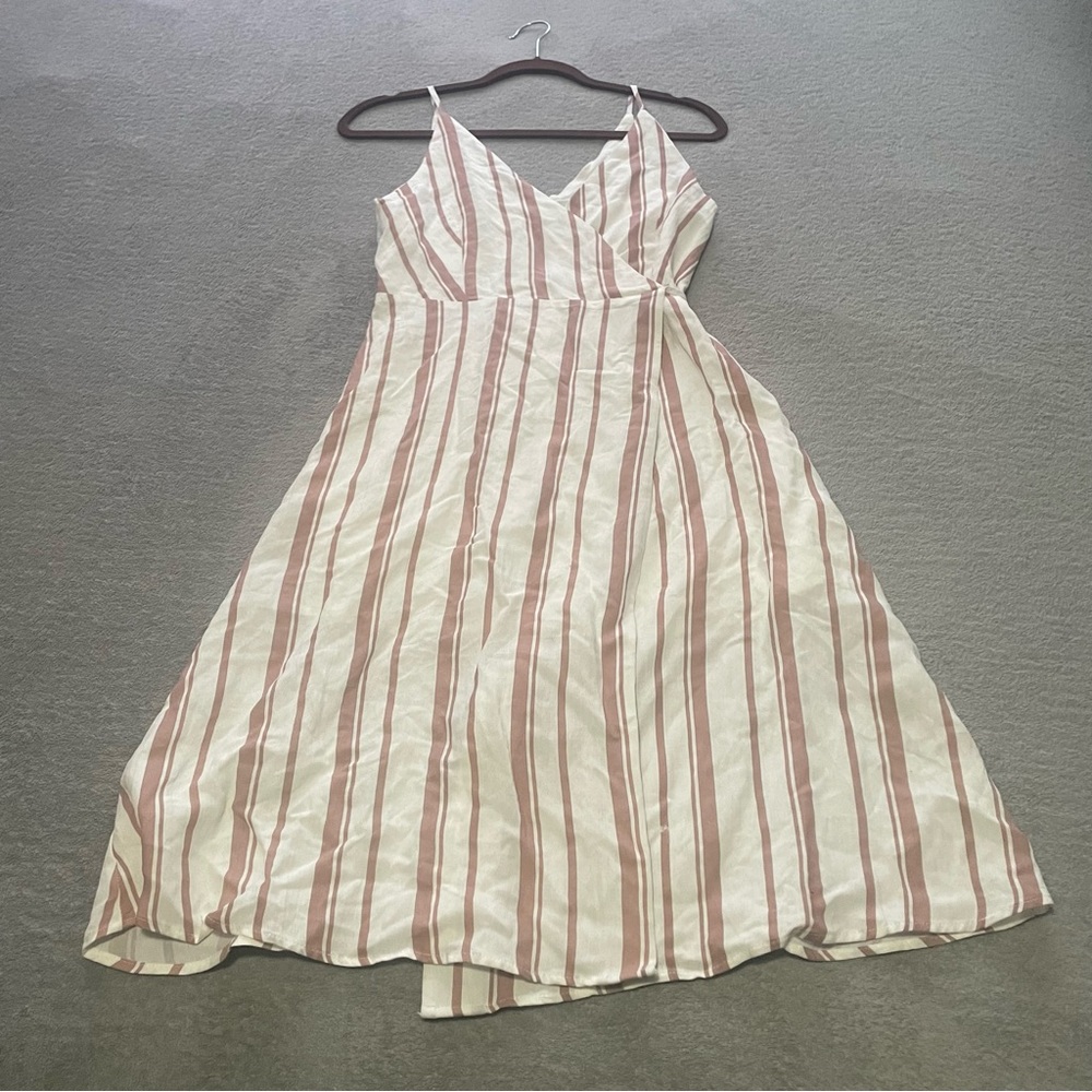 White Closet striped wrap dress size XS new with tags - Picture 3 of 10
